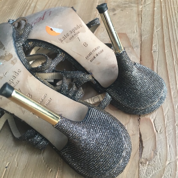Metallic Kate Spade New York scrappy high heels - Picture 6 of 6